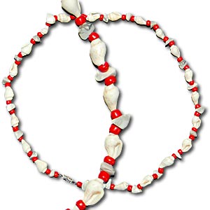Seestern Halskette Tropischer Modeschmuck aus Muscheln & Nylon mit Drehverschluß