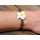 Seestern Armband Modeschmuck Frangipani Blüten / Blumen Design variable Größe JW1501.schwarz