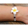 Seestern Armband Modeschmuck Frangipani Blüten / Blumen Design variable Größe JW1501.weiß