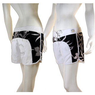 SEESTERN Damen Microstrech Boardshorts Surfshorts Boardshort Badehorts XS-4XL /1422 Weiss L