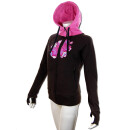 SEESTERN Damen Kapuzen Sweat Shirt Jacke Kapuzen Pullover Hoody Sweater S - XXL SW1123.braun_rosa XXS