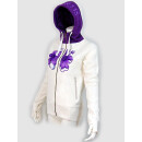 SEESTERN Damen Kapuzen Sweat Shirt Jacke Kapuzen Pullover Hoody Sweater S - XXL SW1123.altweiß_lila S