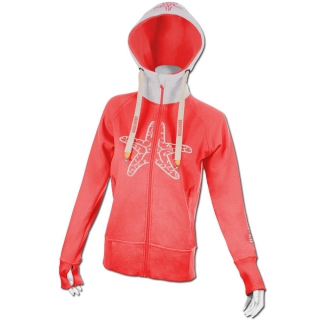 SEESTERN Damen Kapuzen Sweat Shirt Jacke Pullover Zip Hoody Sweater Gr.XS-3XL /1622 Sorbet M