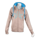 SEESTERN Damen Kapuzen Sweat Shirt Jacke Pullover Zip Hoody Sweater Gr.XS-XXL /1420 Beige XS