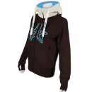 SEESTERN Damen Kapuzen Sweat Shirt Jacke Pullover Zip Hoody Sweater Gr.XS-XXL /1422.bw_lb_ow Braun S