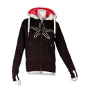 SEESTERN Damen Kapuzen Sweat Shirt Jacke Pullover Zip Hoody Sweater Gr.XS-XXL /1222 Braun XS