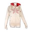 SEESTERN Damen Kapuzen Sweat Shirt Jacke Pullover Zip Hoody Sweater Gr.XS-XXL /1222 Altweiß 2XL