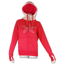 SEESTERN Damen Kapuzen Sweat Shirt Jacke Pullover Zip Hoody Sweater Gr.XS-XXL /1222 Sorbet S