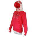 SEESTERN Damen Kapuzen Sweat Shirt Jacke Pullover Zip Hoody Sweater Gr.XS-XXL /1222 Sorbet S