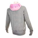 SEESTERN Damen Kapuzen Sweat Shirt Jacke Pullover Zip Hoody Sweater Gr.XS-XXL Grau L
