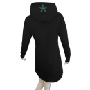 SEESTERN Damen Langes Kapuzen Sweat Shirt Pullover Hoody Sweater Gr.XS-3XL /1525 Schwarz M