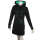 SEESTERN Damen Langes Kapuzen Sweat Shirt Pullover Hoody Sweater Gr.XS-3XL /1525 Schwarz M