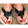 SEESTERN Damen Leder Zehentrenner Zehensandale Zehensteg Auslaufmodelle Gr.36-43 /1535 Schwarz EUR 36