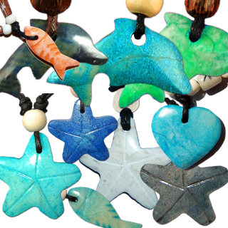 Seestern Halskette Maritimer Modeschmuck mit Delfin, Seestern, etc. Anhängern