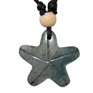 Seestern Halskette Maritimer Modeschmuck mit Delfin, Seestern, etc. Anhängern 230JW.grau