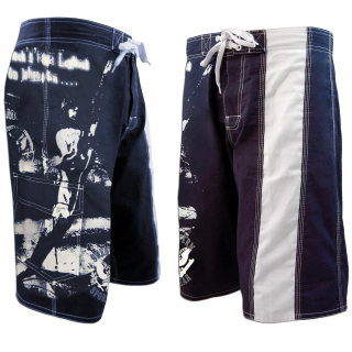 SEESTERN Herren Baumwoll Walk Shorts Ramones Print XS-2XL Chlorwasser ungeeignet Johnny Ramone L