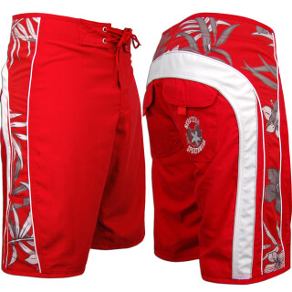 SEESTERN Herren Boardshorts Surfshorts Boardshort Surf Shorts Badeshorts XS-3XL /1343 Rot M