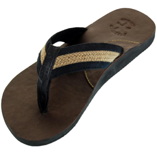 Seestern Sportswear Herren Leder Zehentrenner Zehensandale Zehensteg Sandalen/ nur noch Gr.40