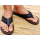 SEESTERN Herren Leder Zehentrenner Zehensandale Zehensteg Sandalen in Größe40-50 Schwarztöne EUR 40