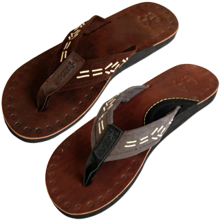 Seestern Sportswear Herren Leder Zehentrenner Zehensandale Zehensteg Sandalen/ nur noch Gr.40 - 42