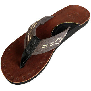SEESTERN Herren Leder Zehentrenner Zehensandale Zehensteg Sandalen in Größe40-50 Grautöne EUR 40