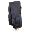 SEESTERN Herren Walkshorts Cargo Shorts Bermuda Kurze Hose Short BlackKaroStrech Schwarz S