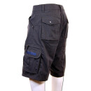 SEESTERN Herren Walkshorts Cargo Shorts Bermuda Kurze Hose Short BlackKaroStrech Schwarz S