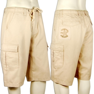 SEESTERN Herren Walkshorts Cargo Shorts Bermuda Kurze Hose Short Creme oderOlive Beige XXS
