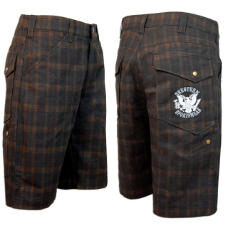 SEESTERN Herren Walkshorts Cargo Shorts Karo &Unifarbe Gr.XXS - M ( 26 - 32 ) Brauntöne XXS