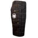 SEESTERN Herren Walkshorts Cargo Shorts Karo &Unifarbe Gr.XXS - M ( 26 - 32 ) Brauntöne XXS