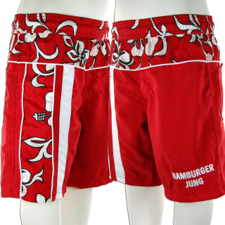 SEESTERN Kinder Boardshorts Surfshorts Boardshort Hamburger Jung/Deern 116-152 Rot 116