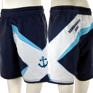 SEESTERN Kinder Boardshorts Surfshorts Boardshort Hamburger Jung/Deern 116-152 Blau 140