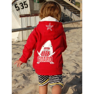 SEESTERN Kinder Kapuzen Sweat Jacke Junior Lifeguard Hoody Sweater 92-128 /1002 Rot 116