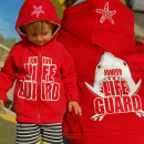 SEESTERN Kinder Kapuzen Sweat Jacke Junior Lifeguard Hoody Sweater 92-128 /1002 Rot 116