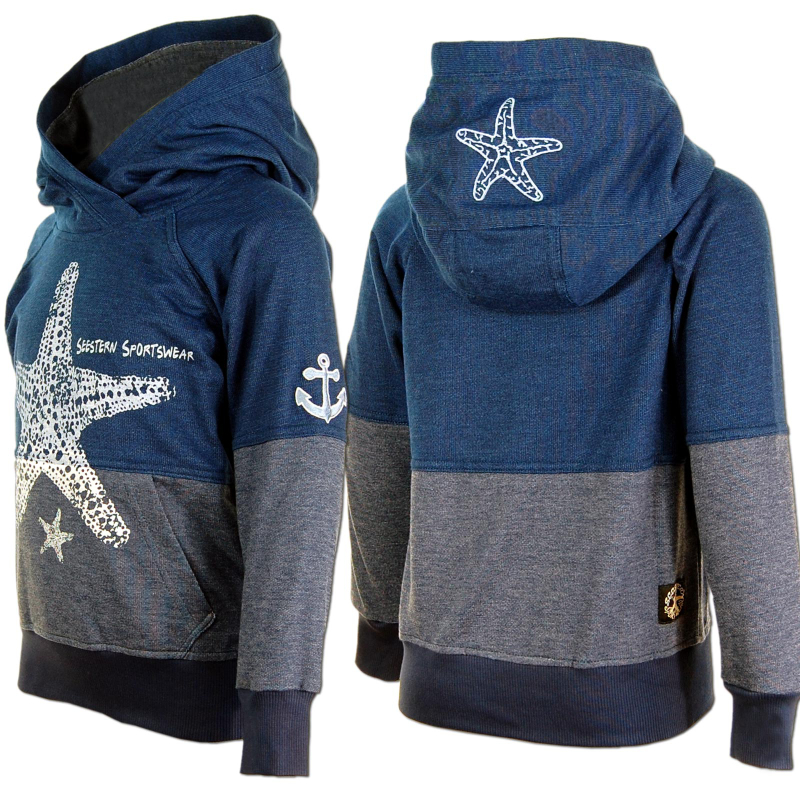 Seestern Sportswear SEESTERN Kinder Kapuzen Sweat Shirt Kapuzen Pullover Hoody Sweater Gr.92-164 /1601