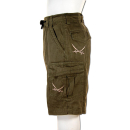 SEESTERN Kinder Piraten Walkshorts Cargo Shorts Bermuda Kurze Hose Creme & Olive Olive 104