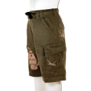 SEESTERN Kinder Piraten Walkshorts Cargo Shorts Bermuda Kurze Hose Creme & Olive Olive 104