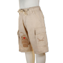 SEESTERN Kinder Piraten Walkshorts Cargo Shorts Bermuda Kurze Hose Creme & Olive Beige 116