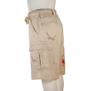 SEESTERN Kinder Piraten Walkshorts Cargo Shorts Bermuda Kurze Hose Creme & Olive Beige 116