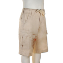 SEESTERN Kinder Piraten Walkshorts Cargo Shorts Bermuda Kurze Hose Creme & Olive Beige 116