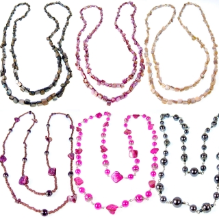 Seestern Lange Halskette exotischer Modeschmuck Perlenkette Perlmutkette