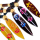 Seestern Surfboard Halskette Modeschmuck mit Surf Holz Anhänger variables Band