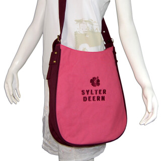 SEESTERN Sylt Nordsee Schultertasche Beutel Umhänge Sommer Hand Trage Tasche 1008HT.rosa