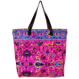 SEESTERN XL Shopper Schultertasche farbenfrohe SommerTrage HandtascheLederriemen /1501XL Pink