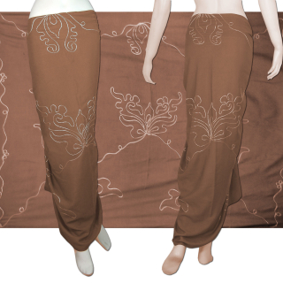 Sarong Pareo Wickeltuch Wickelrock Batik Strand Tuch in weicher Premium Qualität /1201 Cappuccino
