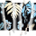 Sarong Pareo Wickeltuch Wickelrock Batik Tuch Hibiscus Blumen /1240 Schwarz_Hellblau