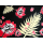 Sarong Pareo Wickeltuch Wickelrock Batik Tuch Hibiscus Blumen /1240 Schwarz_Sorbet