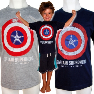 SEESTERN Kinder Tshirt für den Kleinen Rächer CAPTAIN SUPERHERO Serie Gr98-152