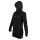 SEESTERN Damen Kapuzen Fleecejacke 2WegeZipper Fleecemantel Fleece Sweatj.XS-4XL /1726 Schwarz S