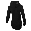 SEESTERN Damen Kapuzen Fleecejacke 2WegeZipper Fleecemantel Fleece Sweatj.XS-4XL /1726 Schwarz_gy XL